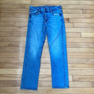 American Eagle Mens Original Straight EasyFlex Jeans Blue 32x32 Medium Wash